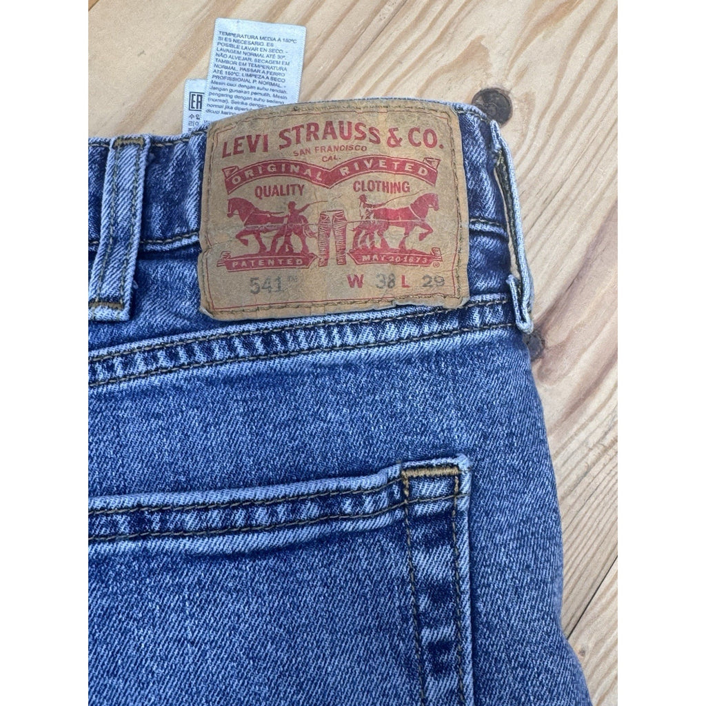 Levis 541 Dark Wash Blue Jeans Denim Straight Fit Men’s Size 38X29