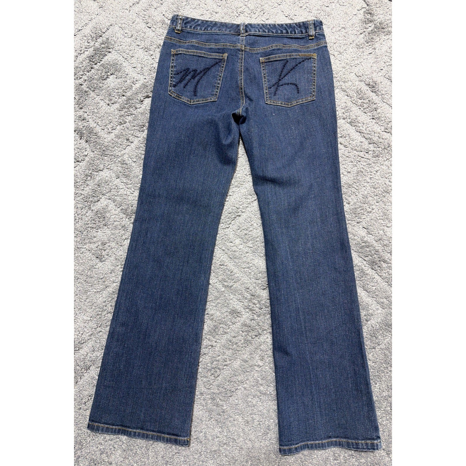 MICHAEL KORS Womens Size 8 Dark Wash Bootcut Blue Jeans Mid Rise Stretch