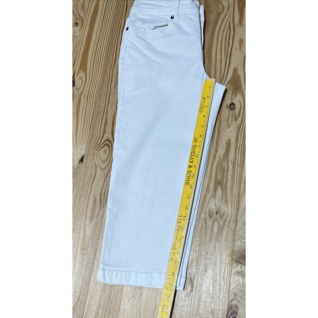 Sonoma Life & Style Women's Straight Leg Denim Capri Jeans white Size 4