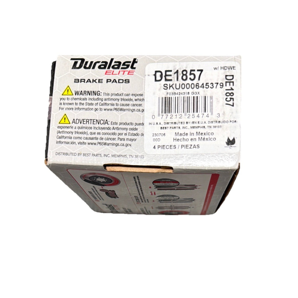 Duralast Elite Ceramic Disc Brake Pad Set DE1857