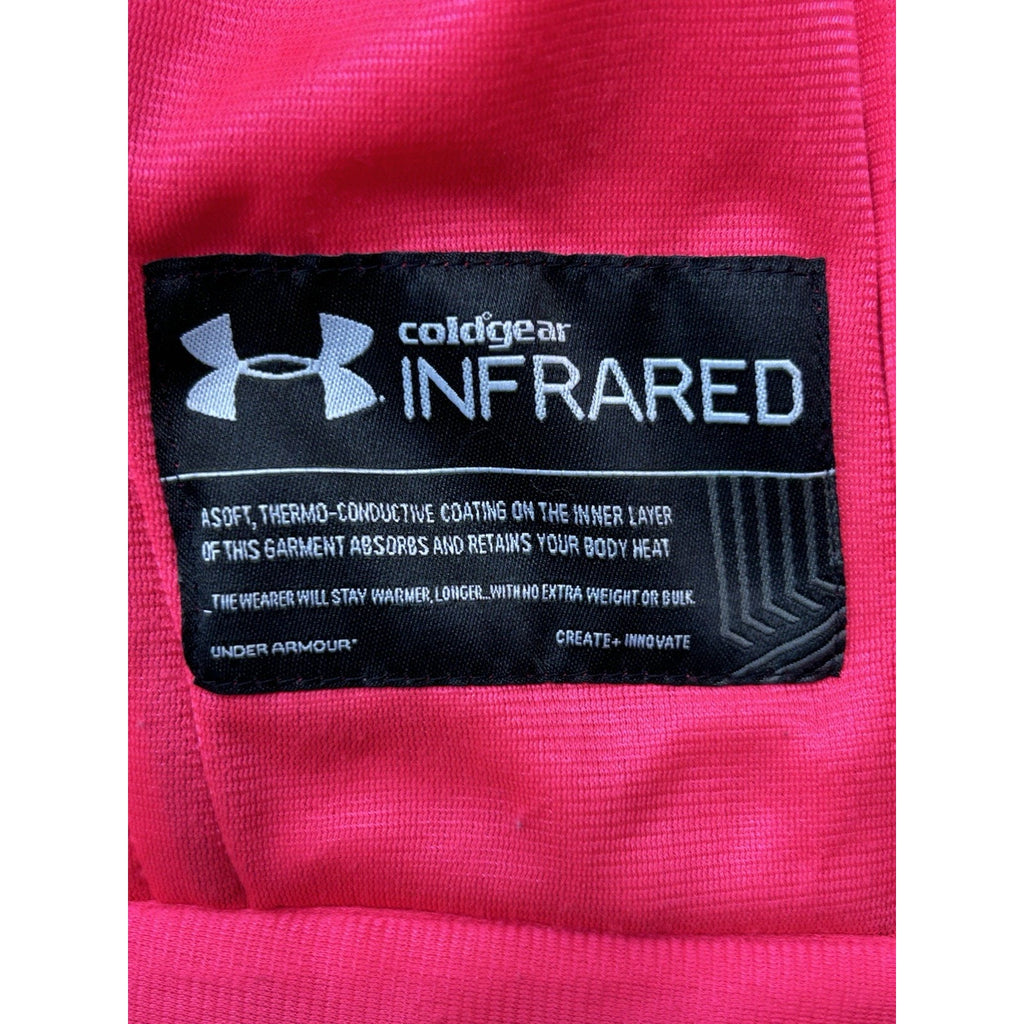 Under Armour Girl’s Medium Hoodie Black and Pink Storm Full Zip Cold Gear.