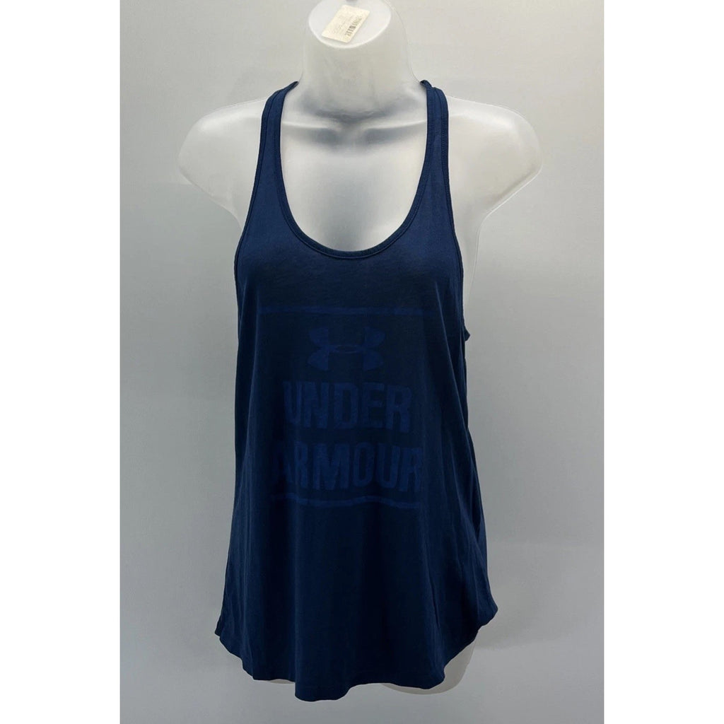 Under Armour navy blue Loose Heat Gear racerback tank Size Medium