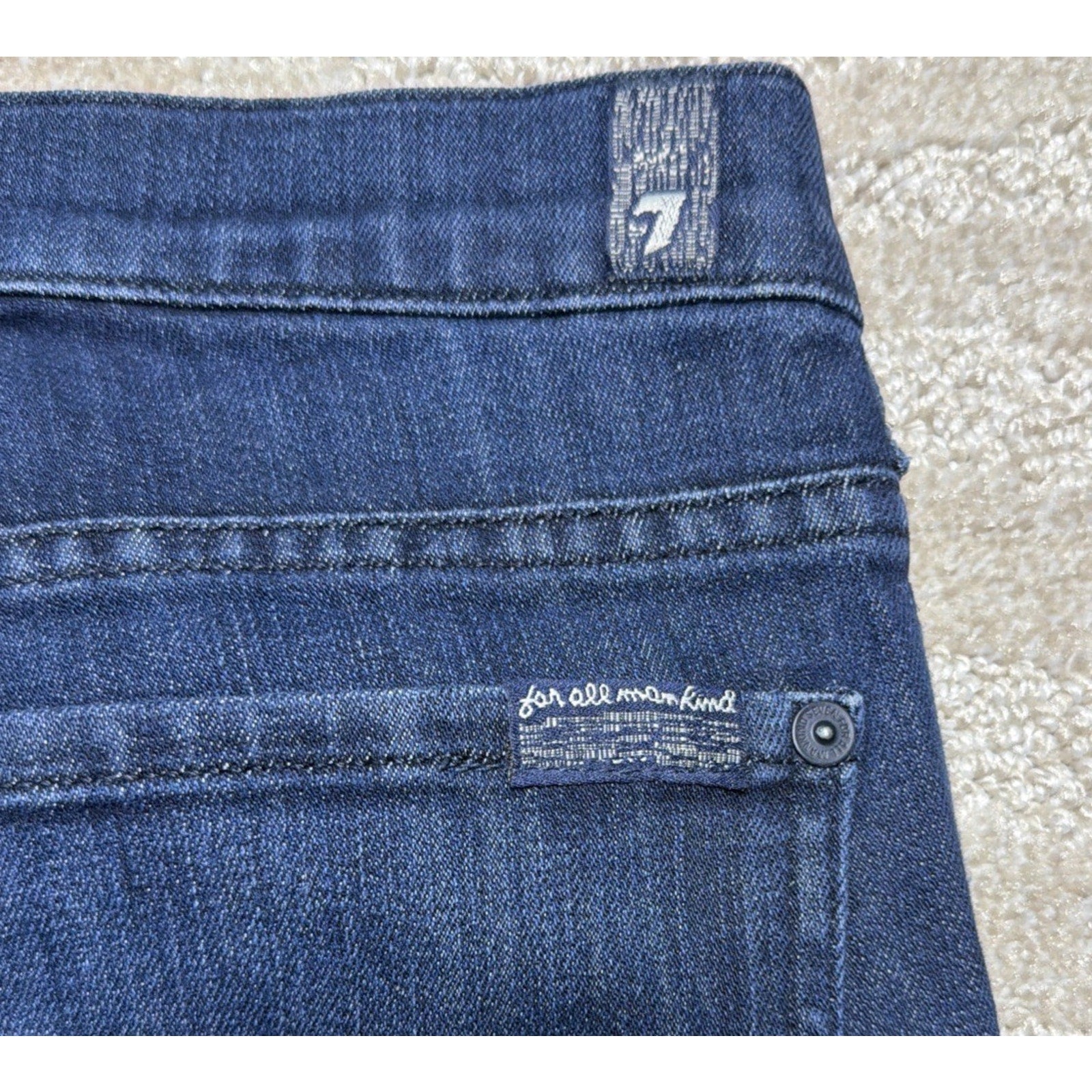 7 For All Mankind Women's Size 28 Gwenevere Skinny Jeans Dark Wash Denim Excell