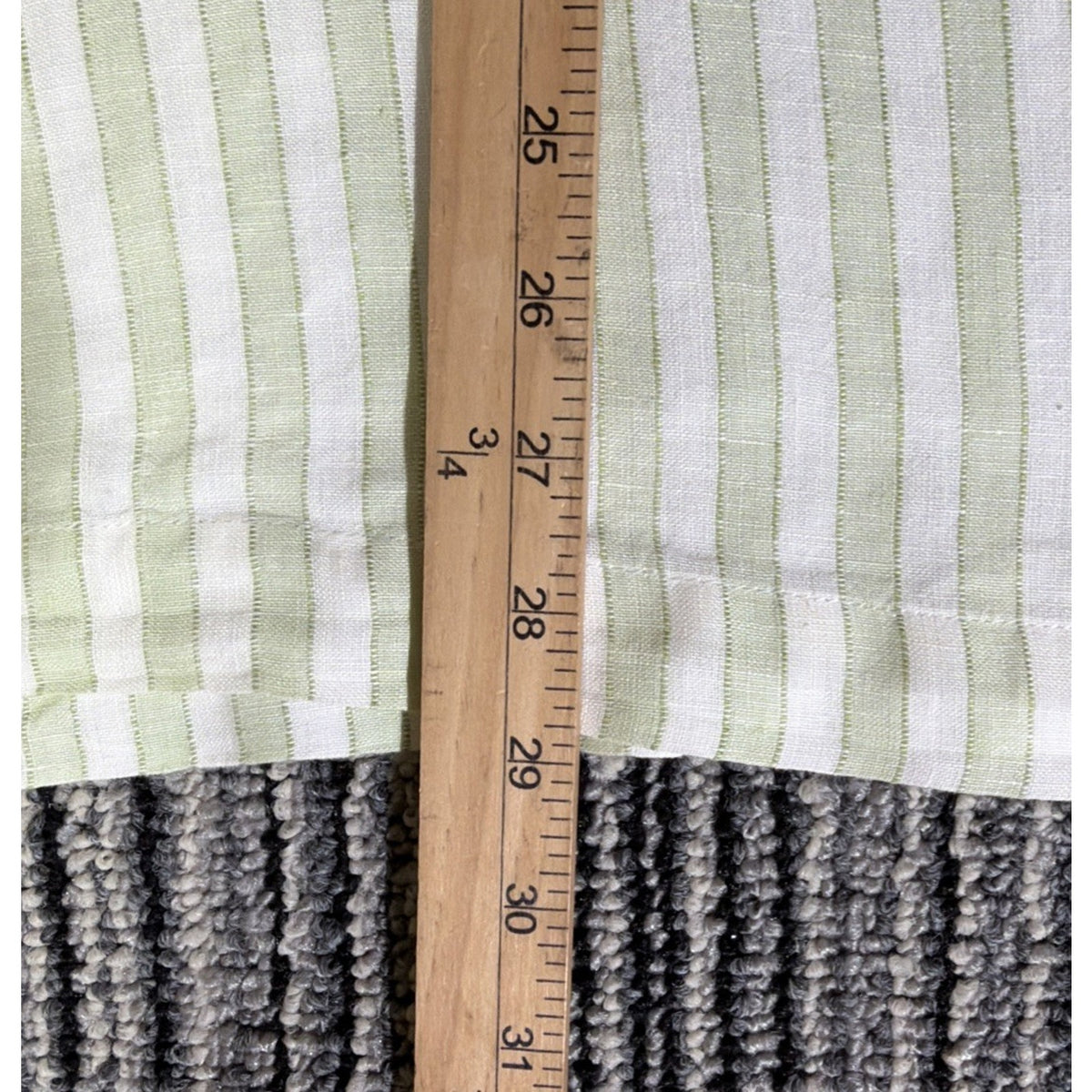 Banana Republic Mens L Green 100% Linen Short Sleeve Striped Button Down Shirt