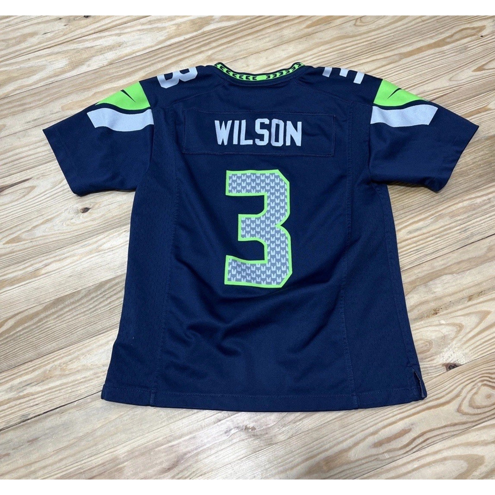 Russell Wilson #3 Seattle Seahawks Super Bowl NFL Nike On Field Jersey Youth M