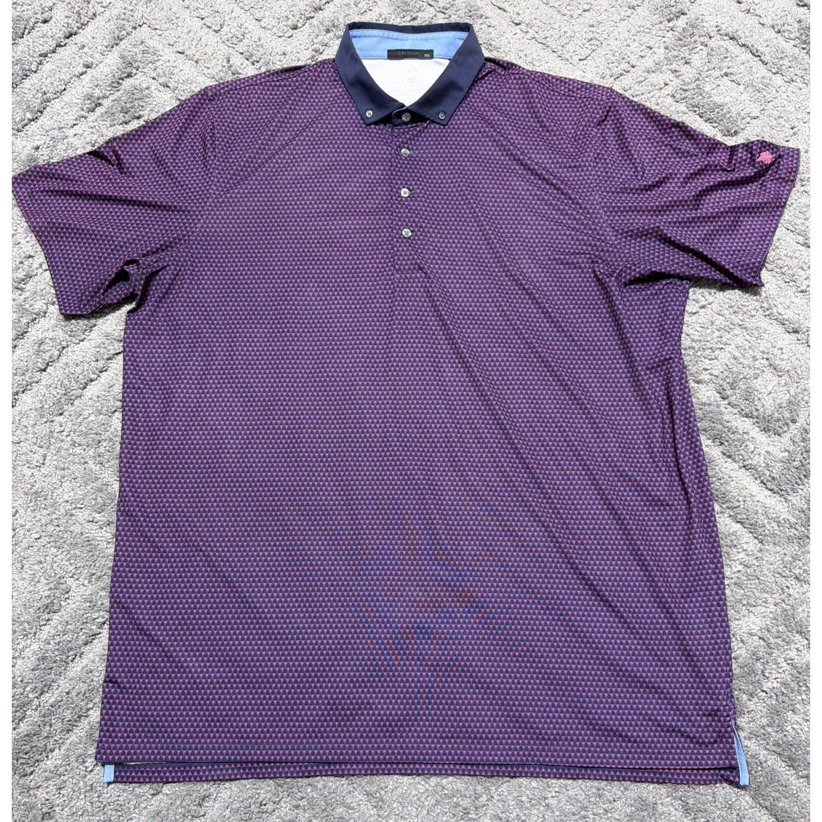 Greyson Performance Golf Polo Shirt Purple Men's XXL Stretch