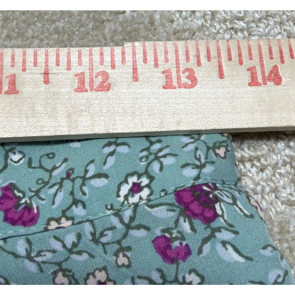 Gap Women’s Size 2 Green Purple Pink Floral Midi Skirt