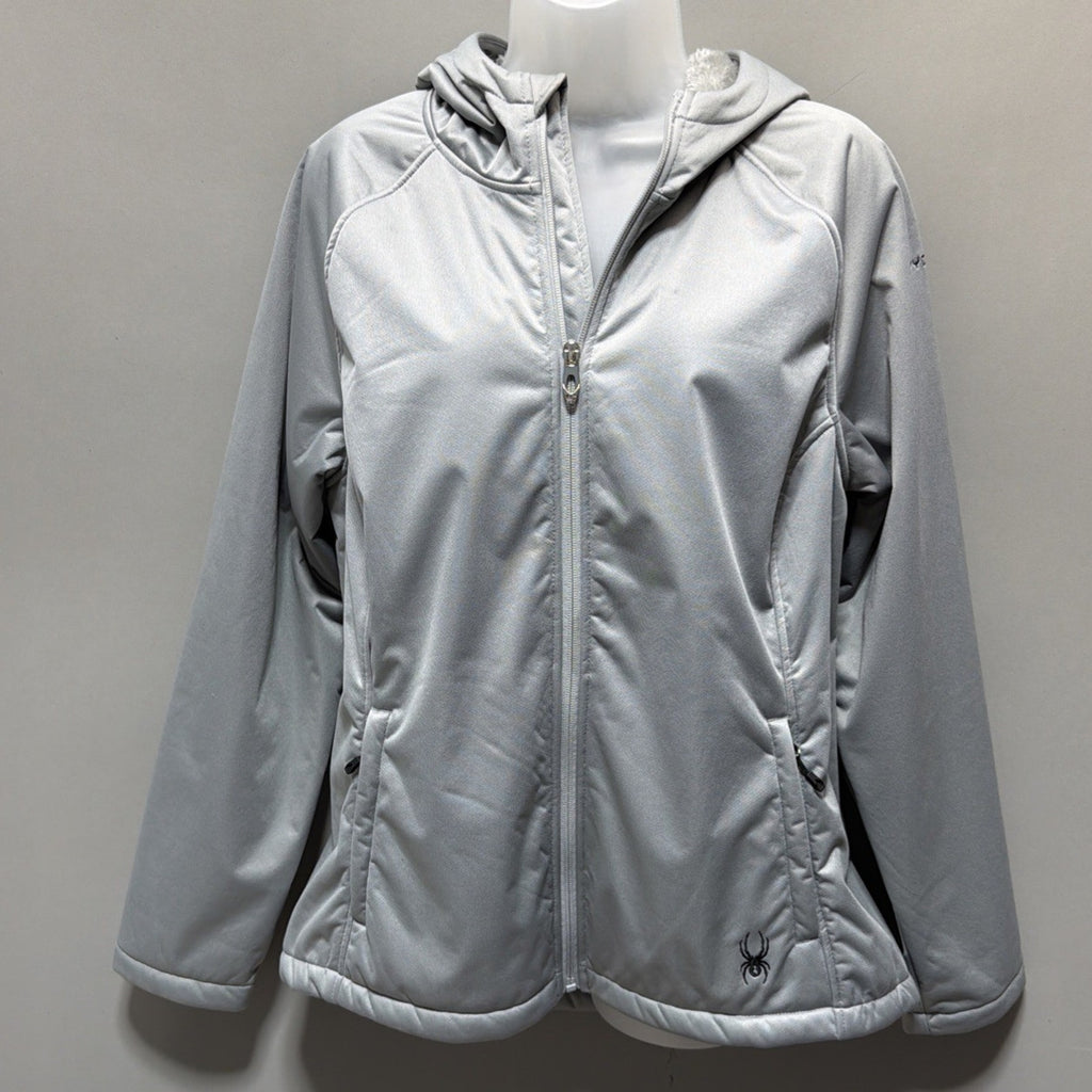 NWT Spyder Hooded Fur Lined Jacket Women’s Size L Full-Zip Style: SPFHM075-057