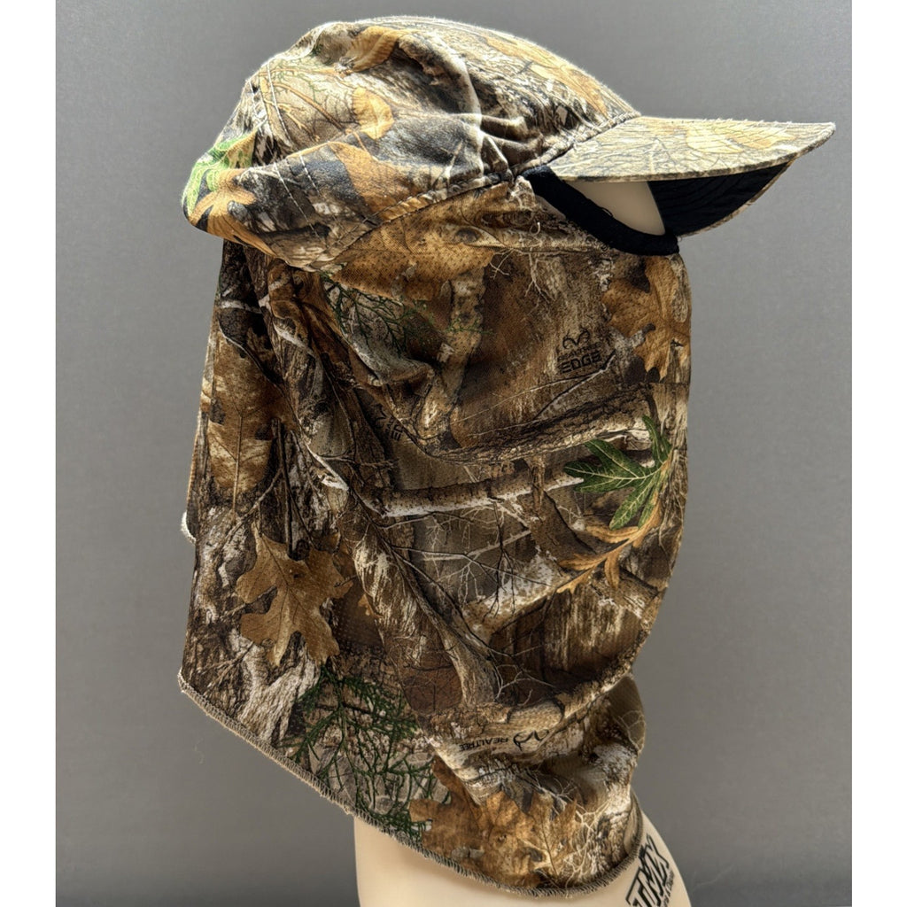Realtree Edge Camo Hunting Hat with Integrated Face Mask and Neck Gaiter Brown