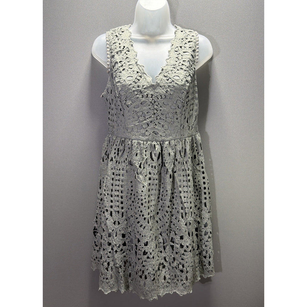 Altar'd State Gray Grey Lace Dress Size Medium - Beautiful!