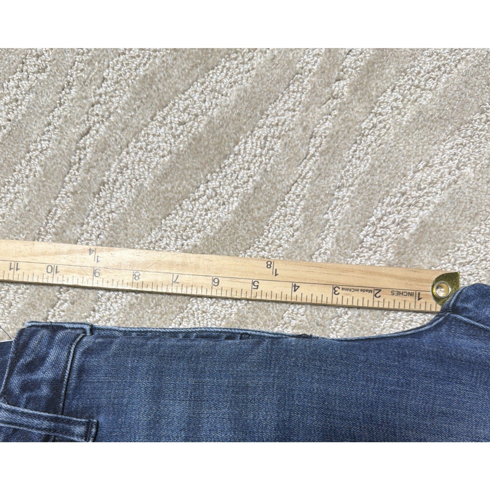 KanCan Jeans Womens 7/27 High Rise Skinny Button Fly Distressed Raw Hem Blue