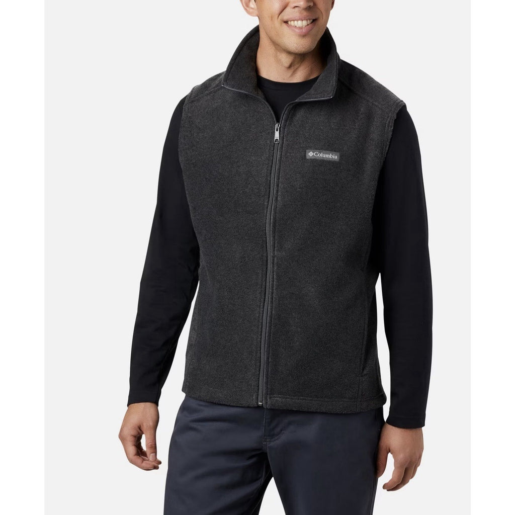 Columbia Vest Jacket Dark Gray Fleece Outdoors Hiking Lightweight Men’s L NEW