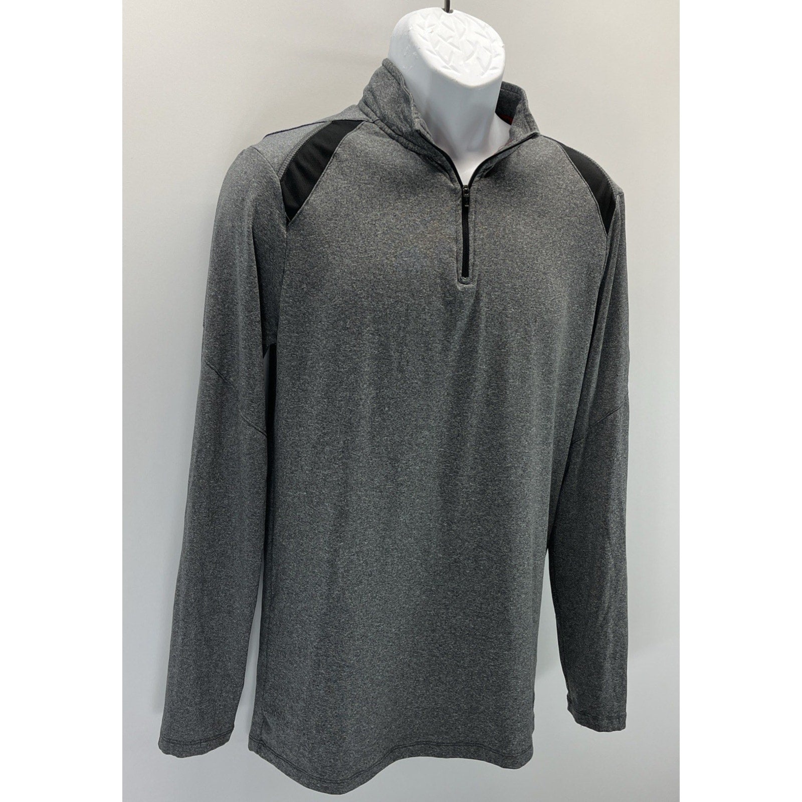 RBX Shirt Mens M Gray Xtrain Performance 1/4 Zip Pullover Polyester Blend