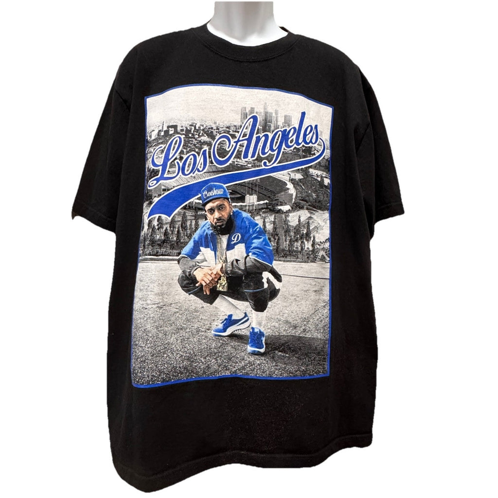 Shaka NIPSEY HUSSLE RIP LOS ANGELES TEE SHIRT BLACK XL World Famous Heavy T