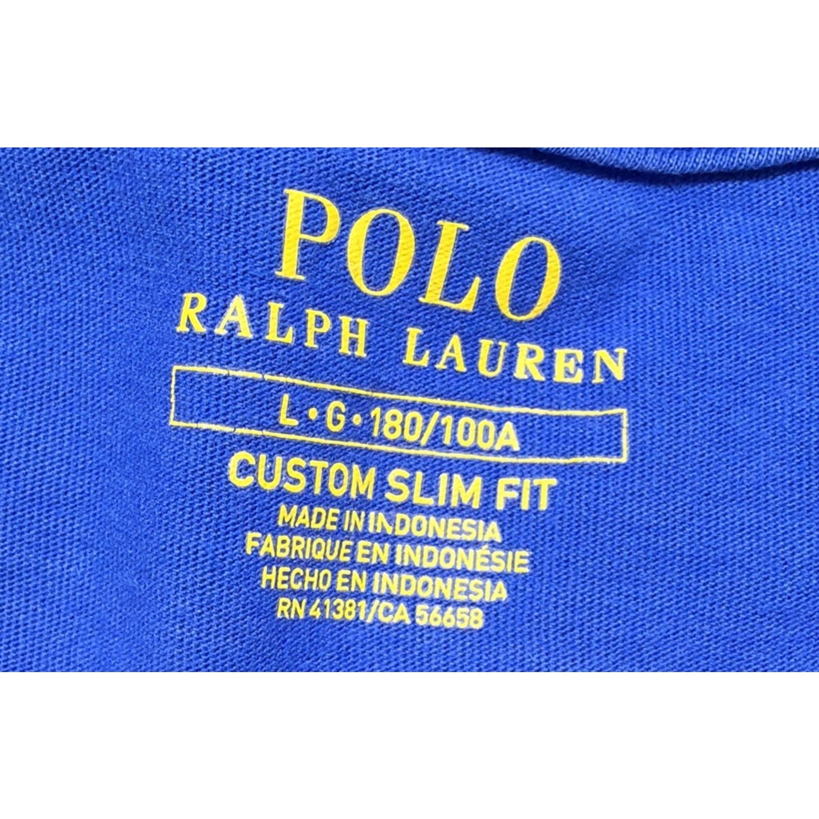 Polo Ralph Lauren Custom Fit Shirt Mens Large Short Sleeve Blue L