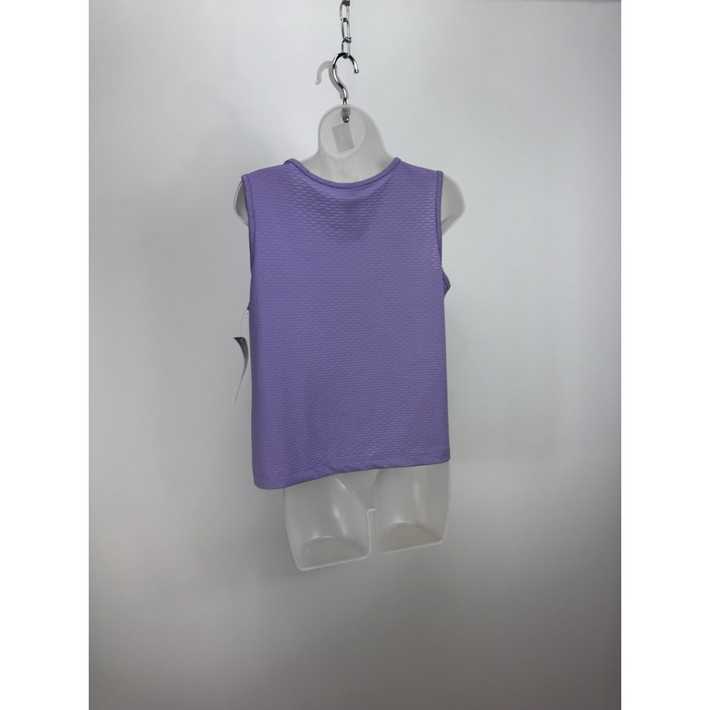 Koret Womens Shirt Sleeveless Top Blouse Size Small Violet Purple Beaded Neck