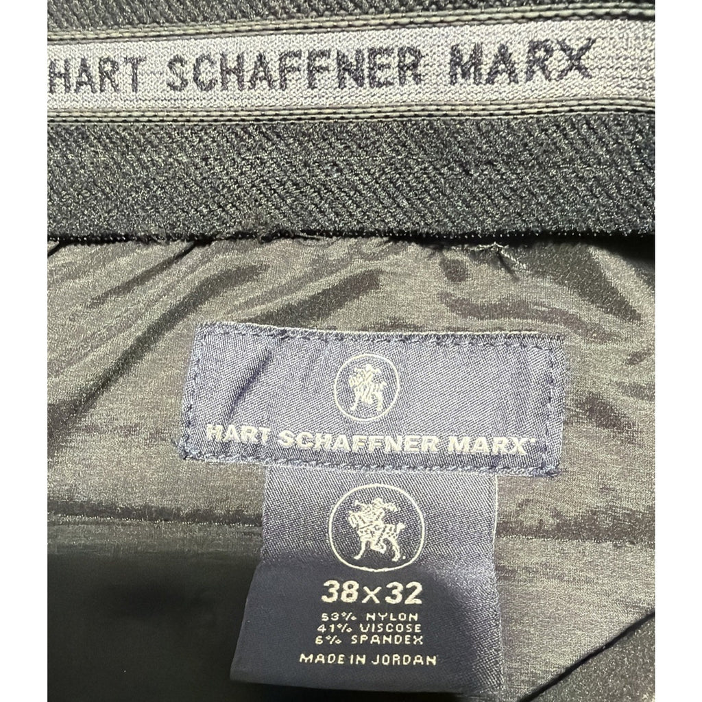 Hart Schaffner Marx Dress Pants Mens 38x32 Stretch Viscose Nylon Blend