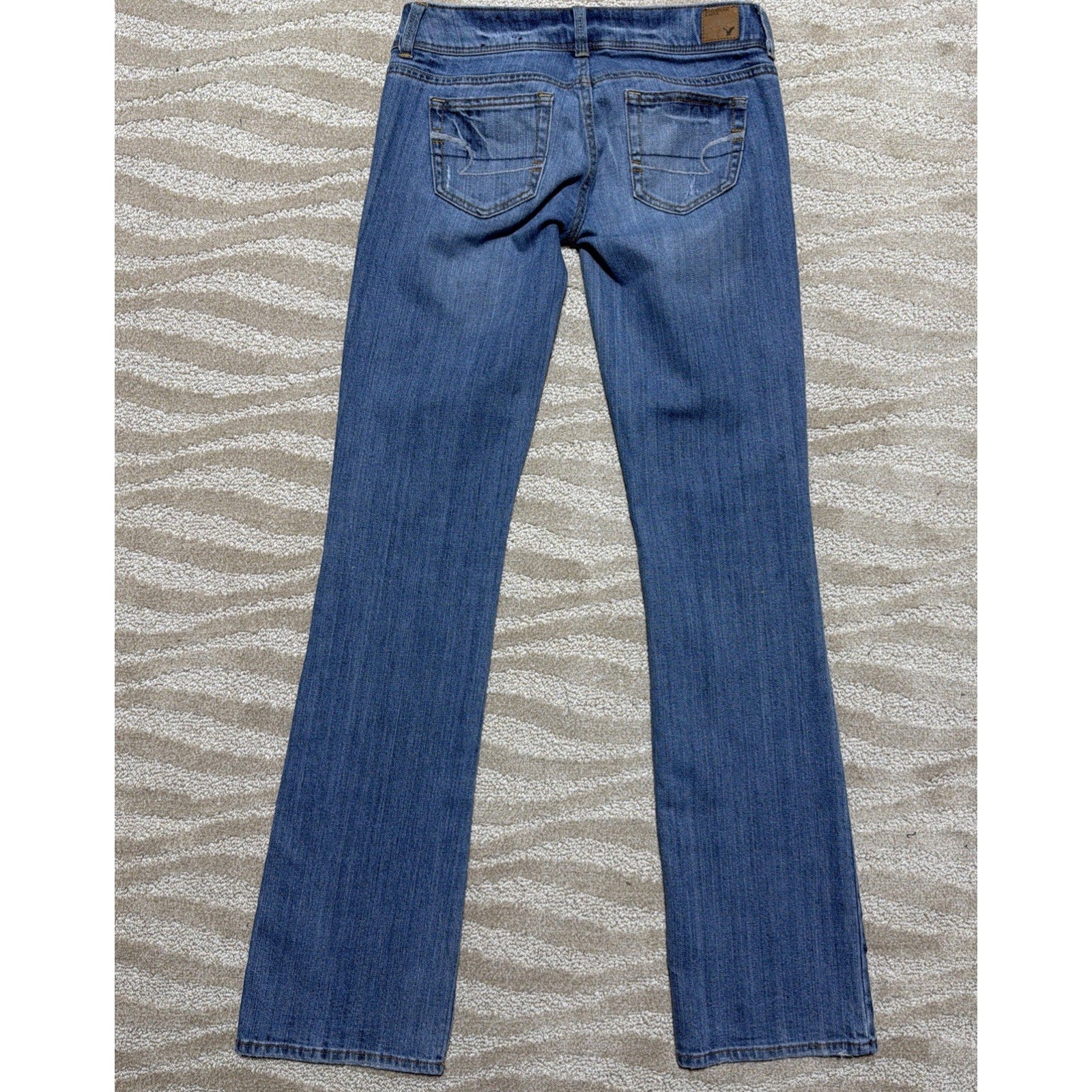American Eagle Y2K Low Rise Slim Boot Jeans Womens 2 Long Blue Denim 29x34