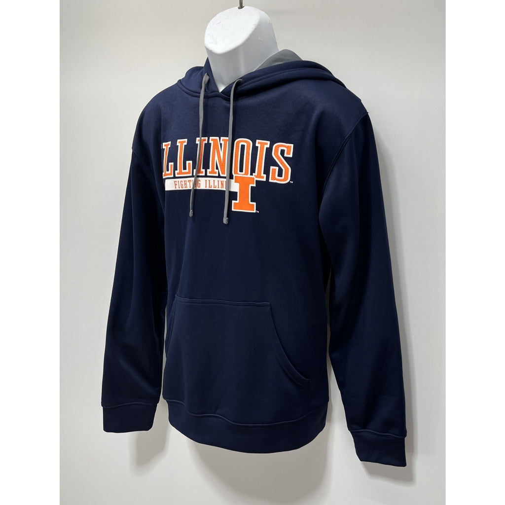 Pro Edge Illinois Fighting Illini Sweatshirt Adult Blue Hoodie Size Medium EUC