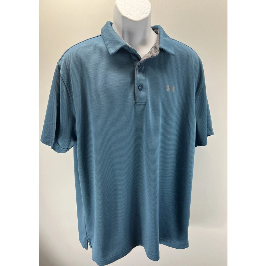 Under Armour Size 2 XL Men's UA Tech Polo Golf Shirt Blue
