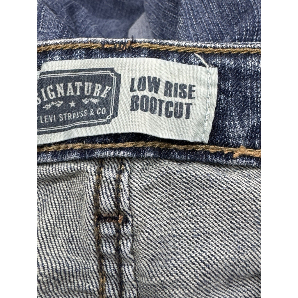 Signature by Levi Strauss and Co. Womens Low Rise Bootcut Jeans Size 8 Hemmed 26