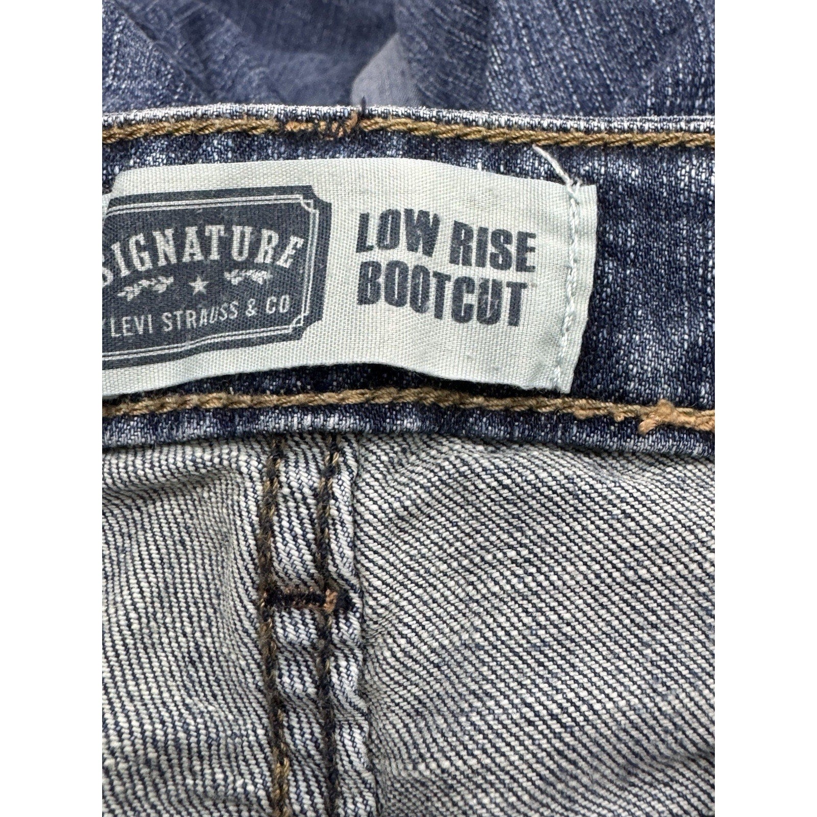 Signature by Levi Strauss and Co. Womens Low Rise Bootcut Jeans Size 8 Hemmed 26