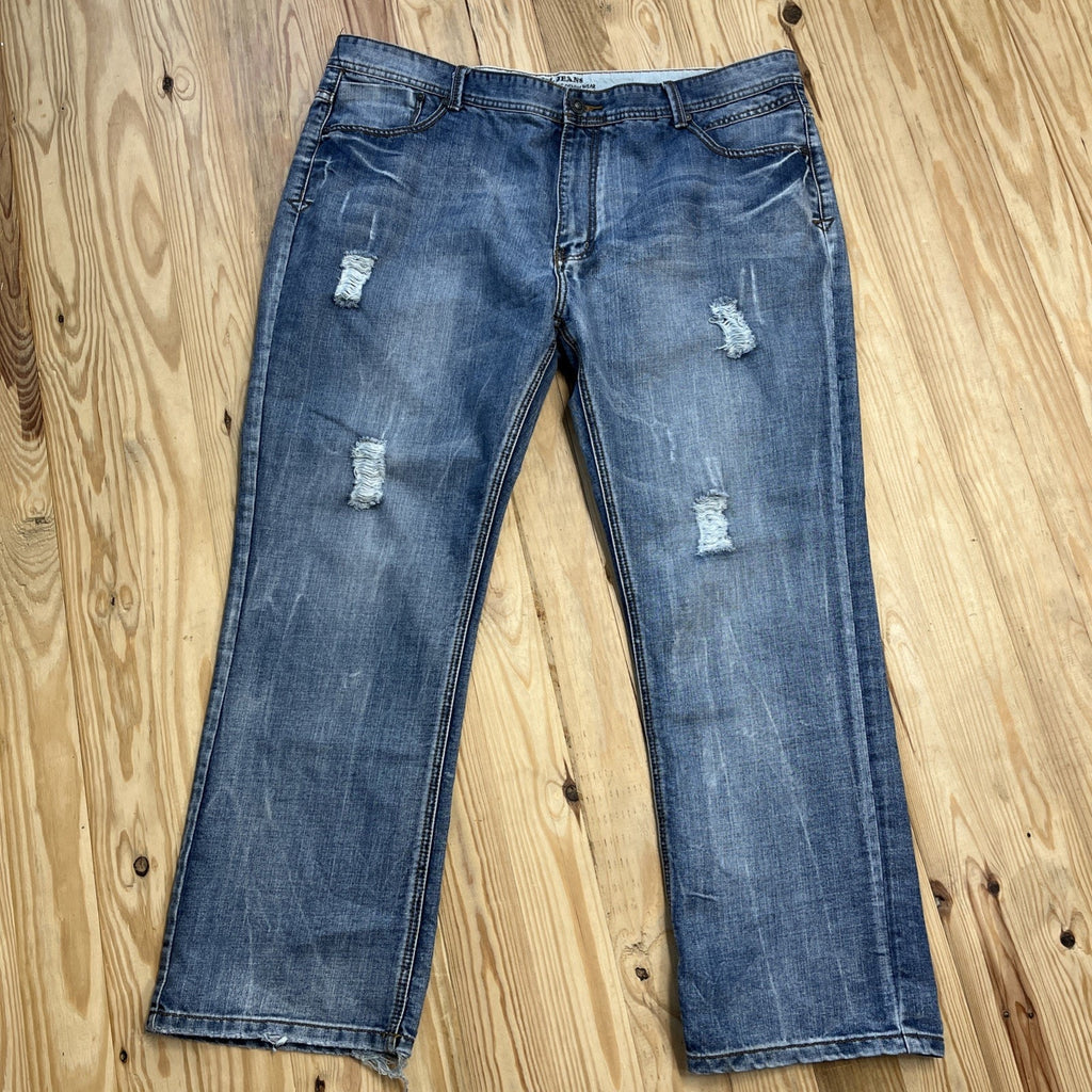 Vintage Y2K Tool Jeans Men’s 44x32 Baggy Distressed Straight Grunge Faded Blue