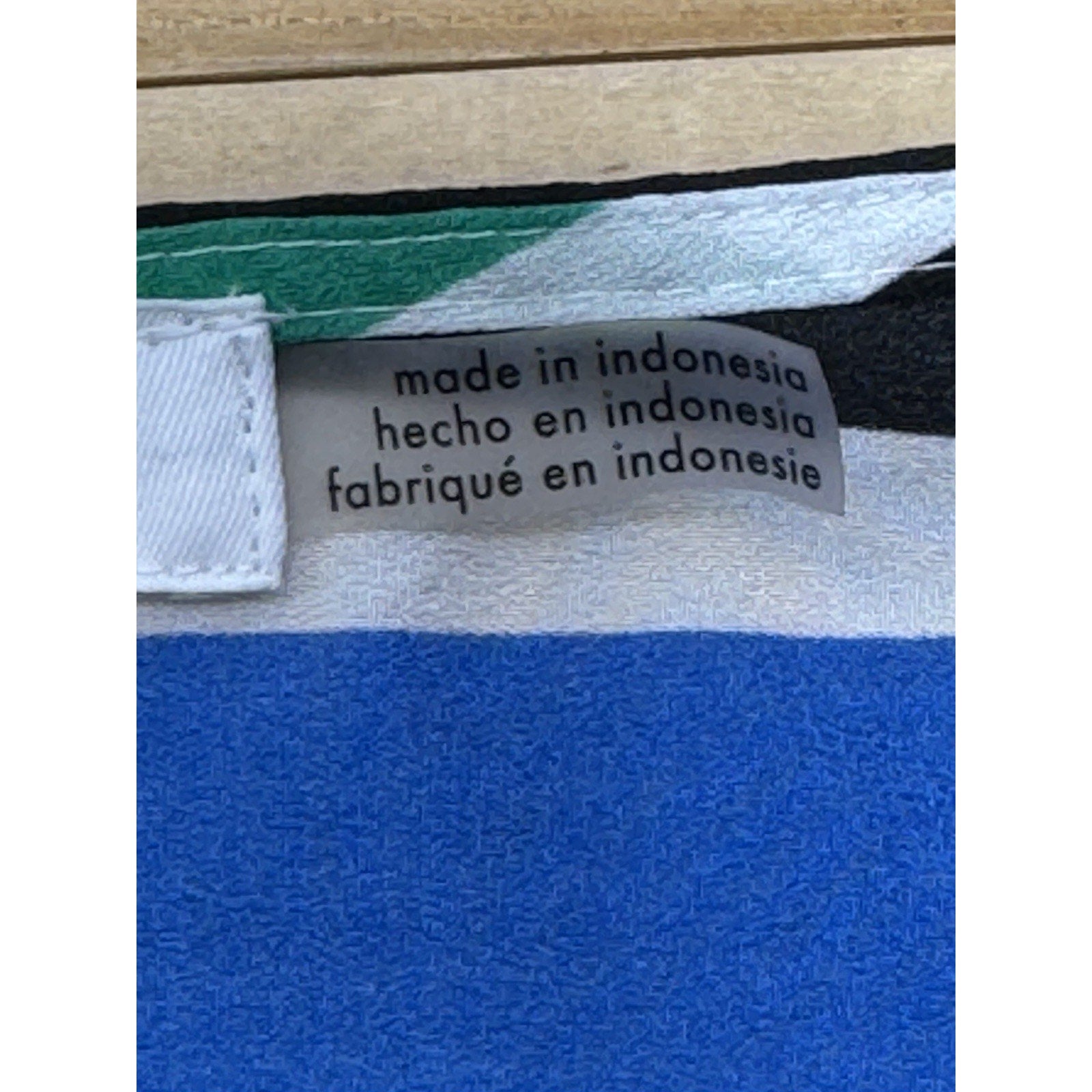 CALVIN KLEIN Blue Black Green Striped Blouse Women’s Size Large