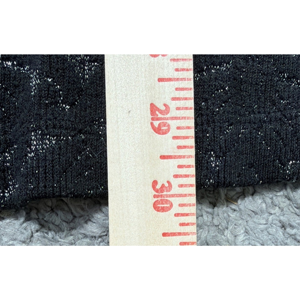 Ann Taylor LOFT XSP Women Knit Mini Dress Black Silver Metallic