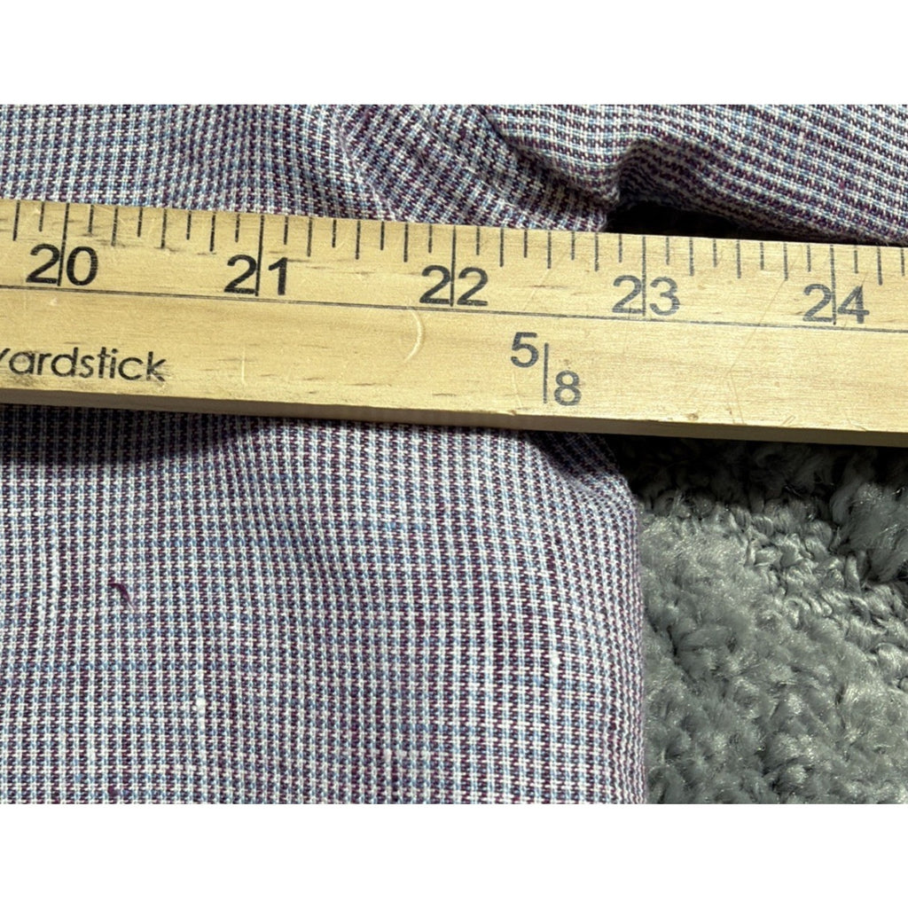M&S Collection Pure Linen Mens L Shirt Purple Button Collared Preppy Casual
