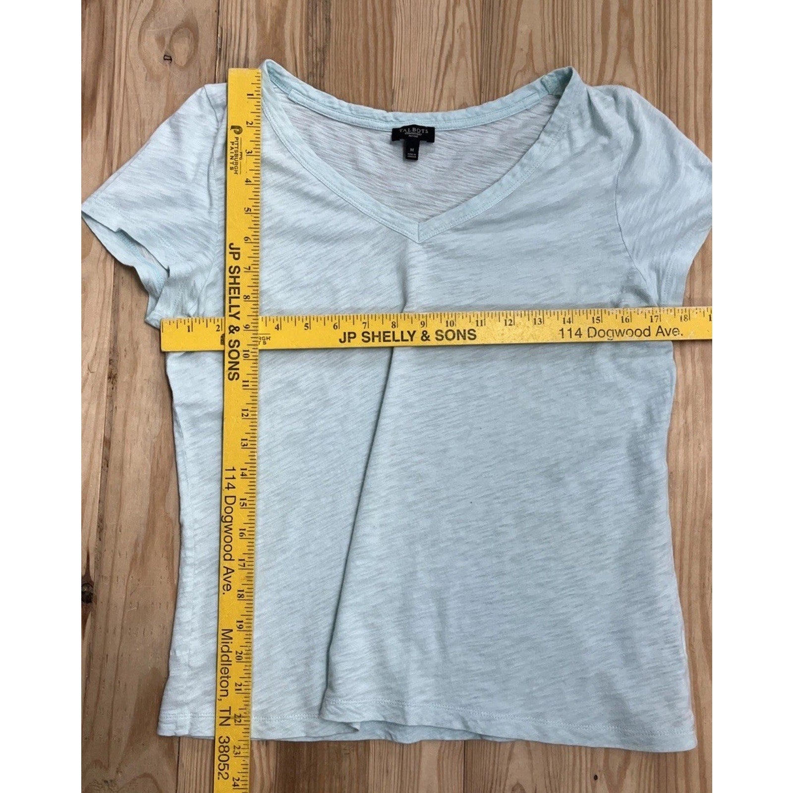 Talbots Green V-Neck T-shirt Sz XS