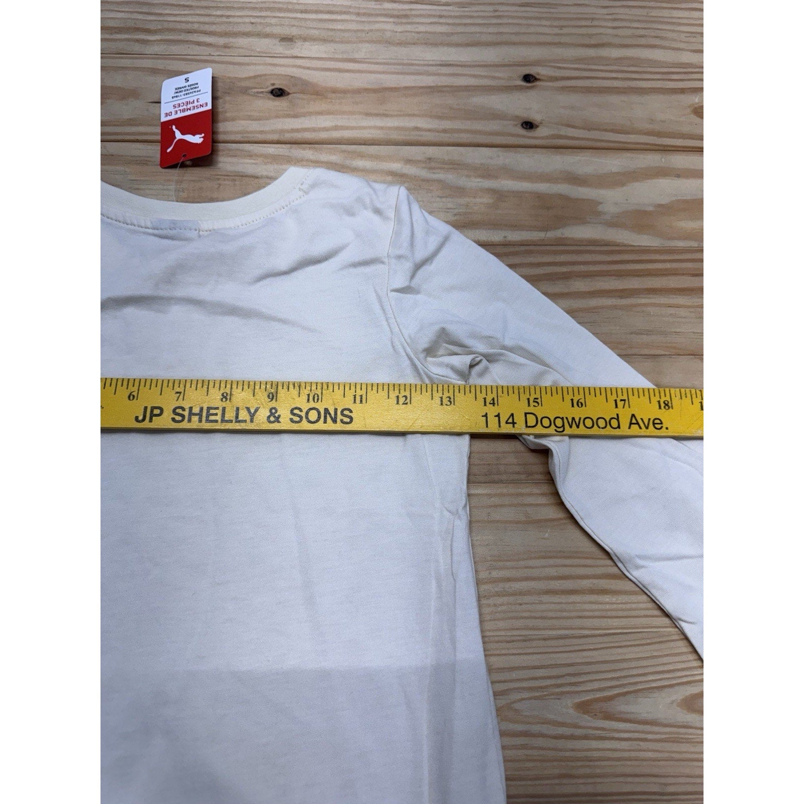 NEW PUMA Girls Youth 2-piece T-Shirt Leggins Set - Gray, Cream, Blue Size Small