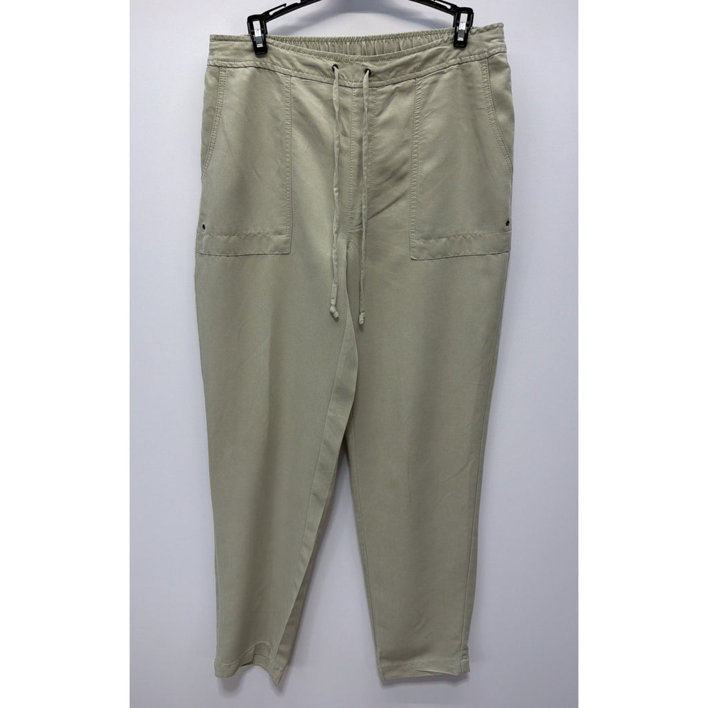 Chicos 0.5 Woman's Sz 6 Pull On Drawstring Casual Ankle Pants Sage