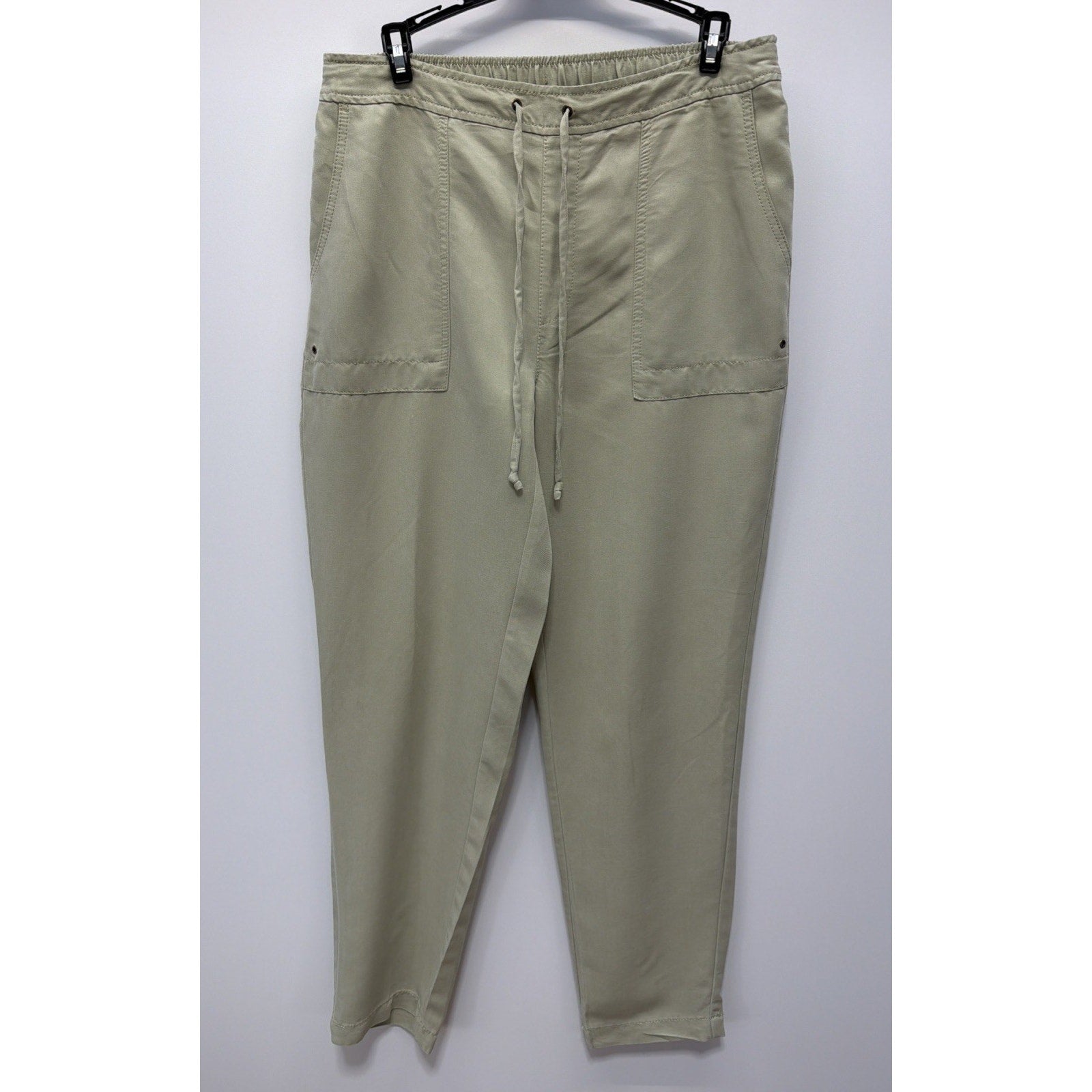 Chicos 0.5 Woman's Sz 6 Pull On Drawstring Casual Ankle Pants Sage