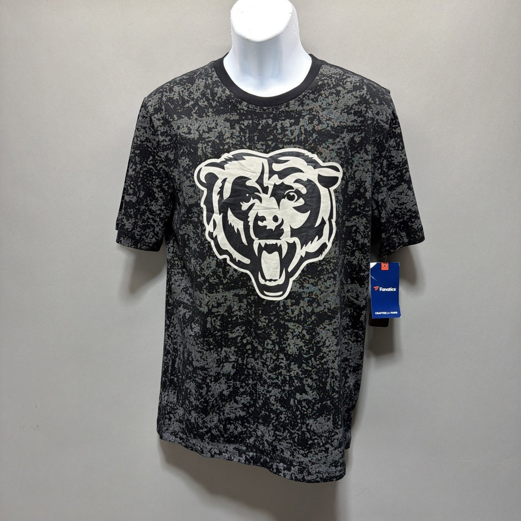 Chicago Bears Shirt Men's M Black Gray Screen Print by Fanatics NWT