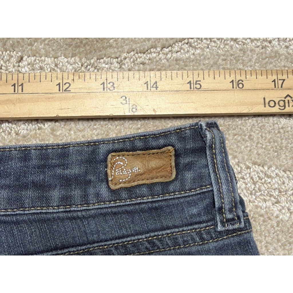 Paige Skyline Straight Y2K Jeans Blue Denim Pants Women’s Size 30x33 Stretch