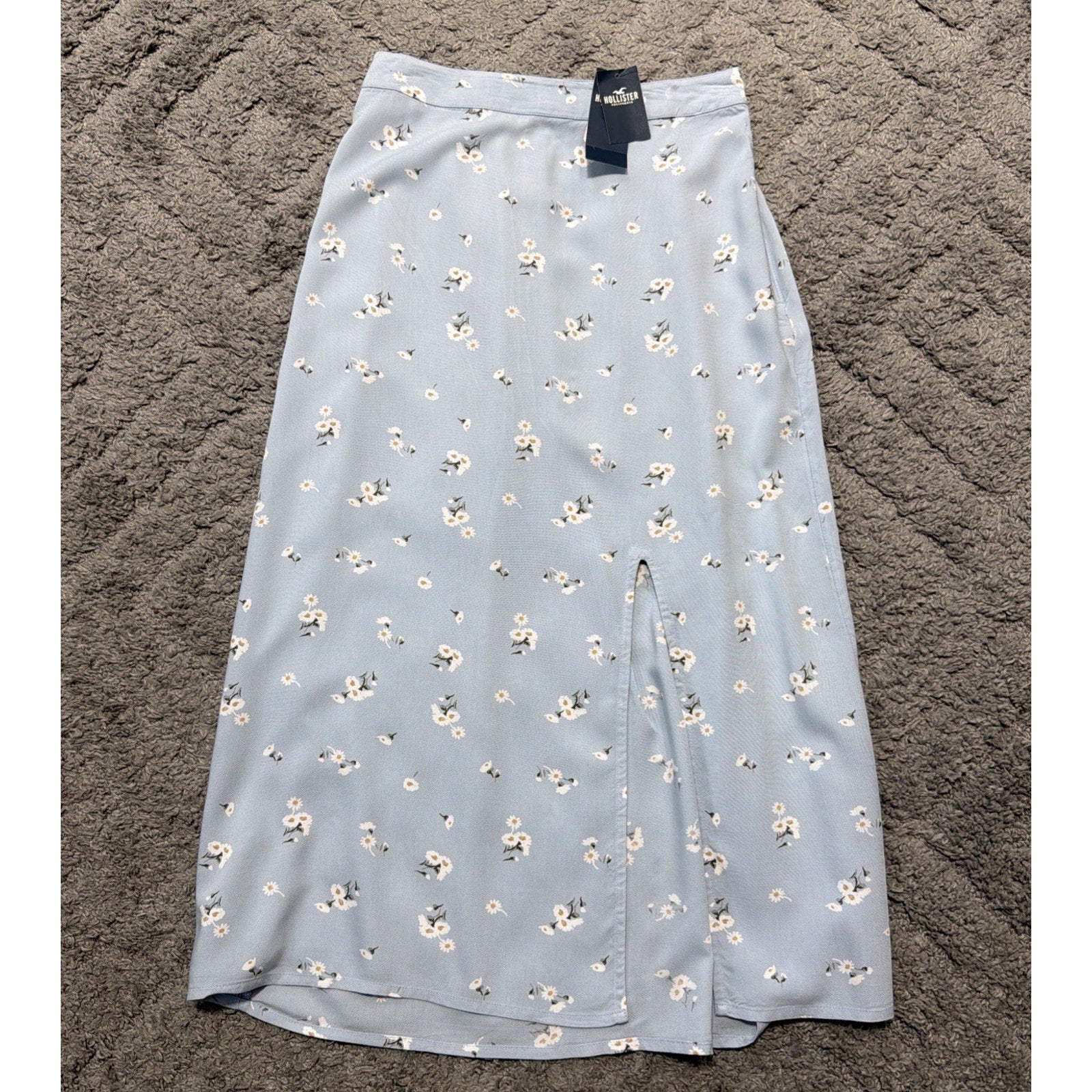 Hollister Ultra High Rise Floral Midi Skirt Size XS NWT Preppy Casual Career