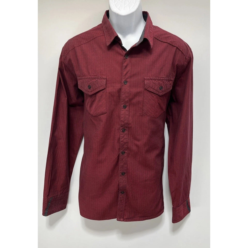Buckle J. B. Holt “The Lincoln “ Men's Red Striped Long Sleeve Button Up Shirt L