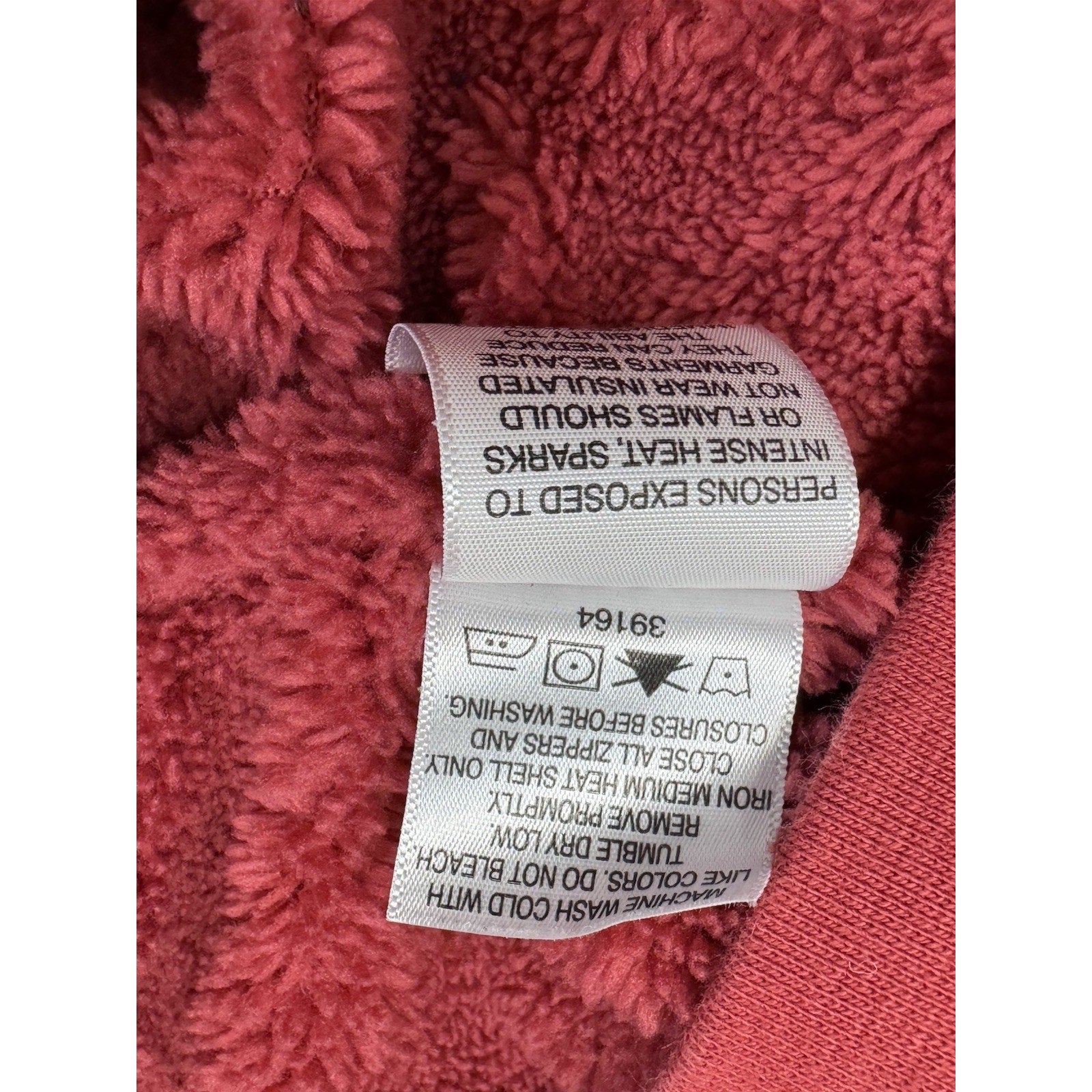 Blue Mountain Women's Fleece Full Zip Long Sleeve Hoodie Sweatshirt Red Size 2XL