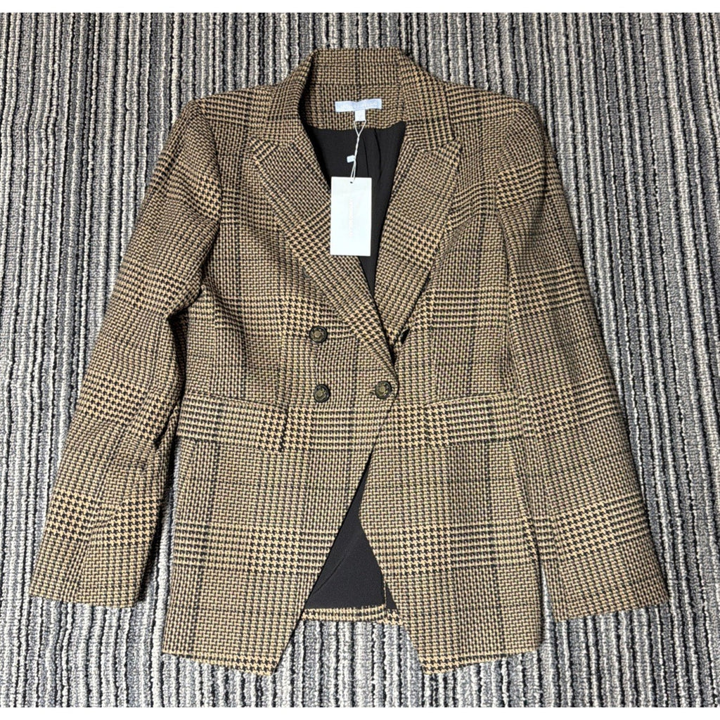 NWT Antonio Melani Women's Houndstooth Double Breasted Blazer Size 6 MSRP$195