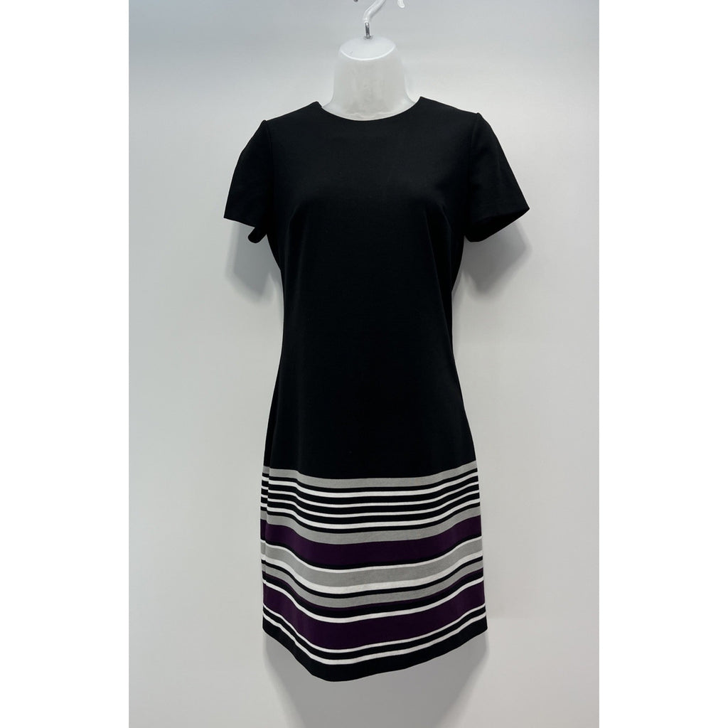 Calvin Klein Women's Striped-Hem A-Line Zip Up Dress Size 6