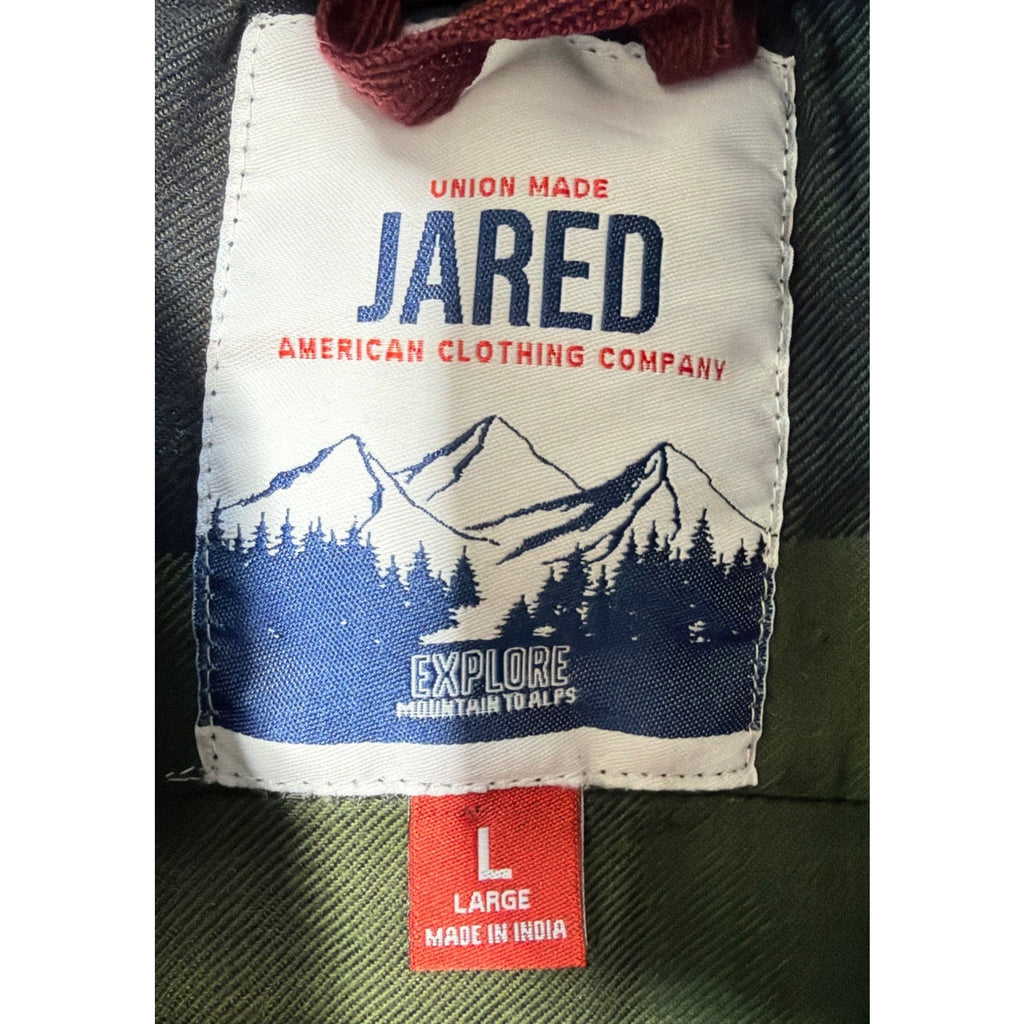 Union Made Jared Flannel Hooded Shacket Jacket Men's Large Plaid Outdoors