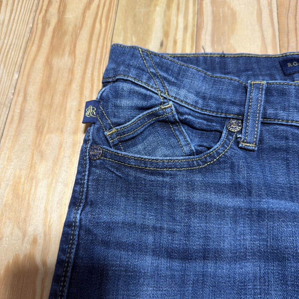 Rock & Republic Kasandra Mid Rise Bootcut Jean Embellished Jeans Size 8 Stretch