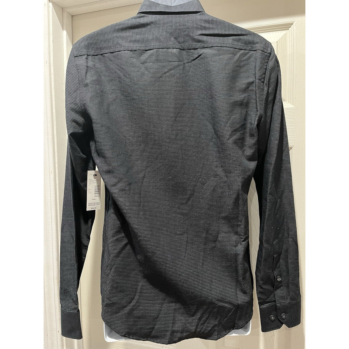 Y2K Structure Men’s Texture Cargo Shirt Black Onyx Size Small NWT