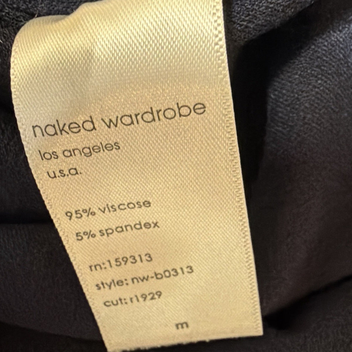 Naked Wardrobe Women’s Blue Long Sleeve One Piece Thong Bodysuit Size Medium NWT