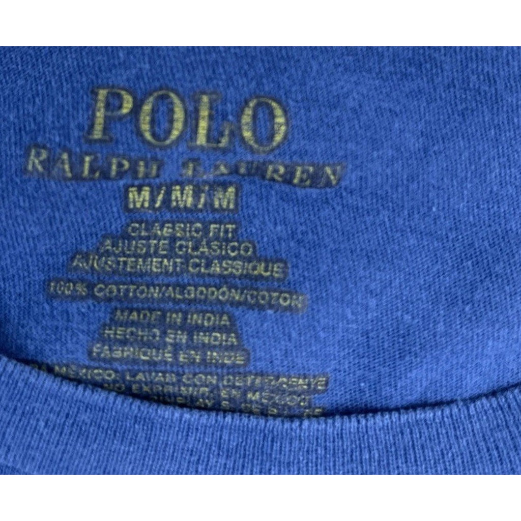 Polo Ralph Lauren T Shirt Navy Blue - White Pony Medium Classic Fit