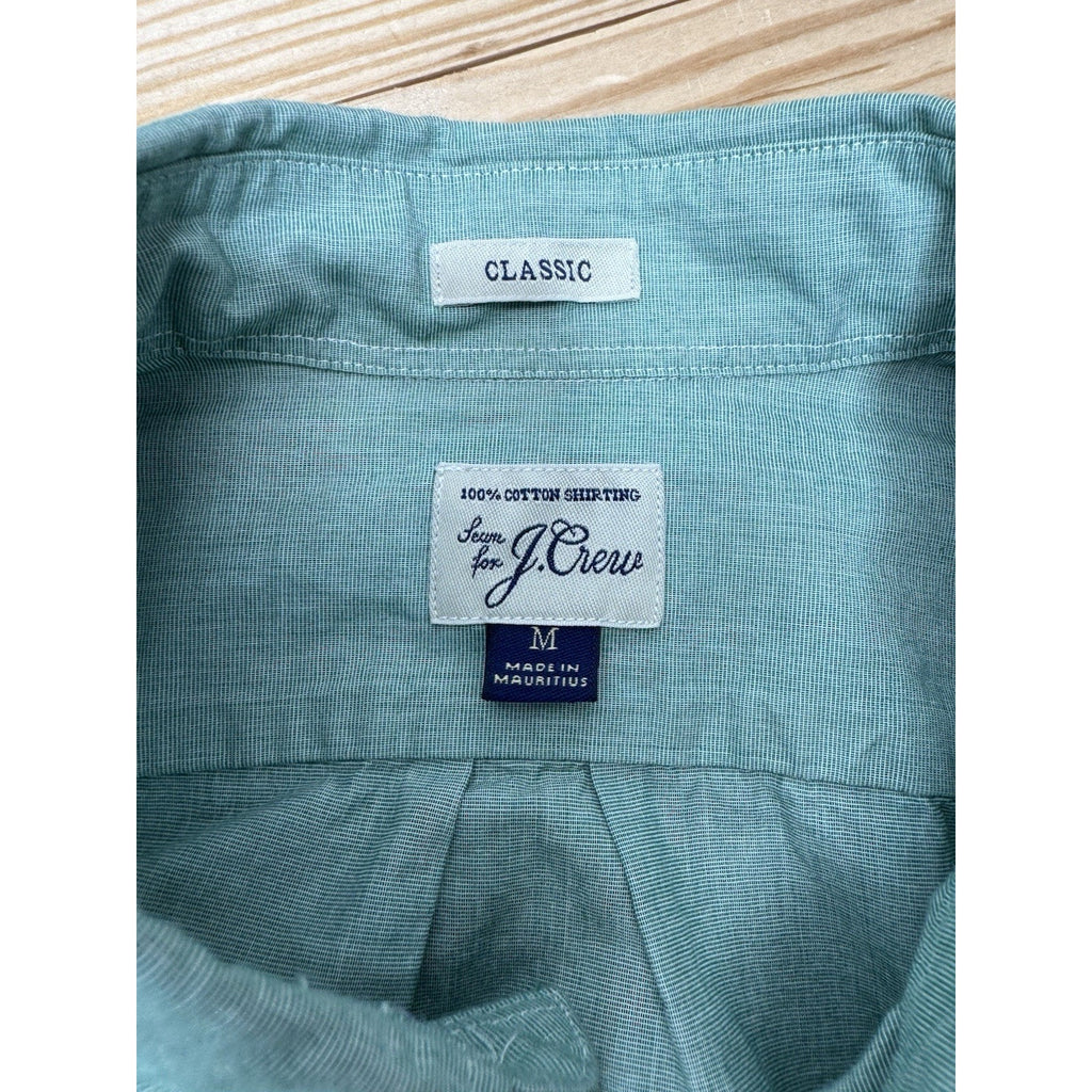 J CREW Mint Green Classic Fit 100% Cotton Button Down Shirt Men’s Size Medium