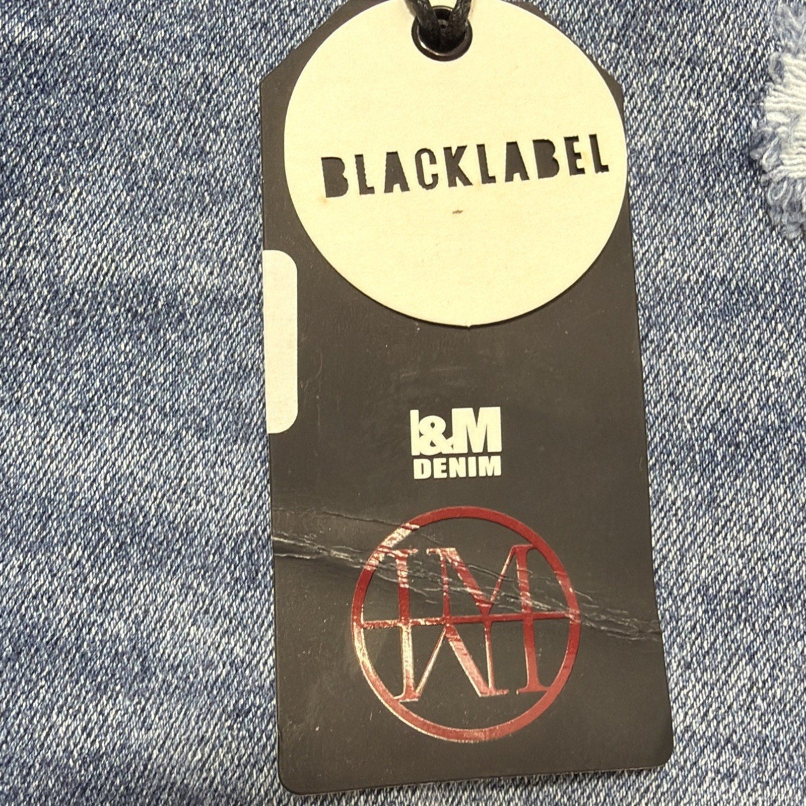NWT I&M Black Label Denim Jean Distressed Shorts Olivia Womens Plus Size 1X