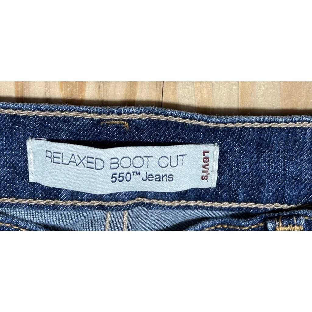 Levis 550 Relaxed Boot Cut Womens Jeans Blue Denim size 6 29x31