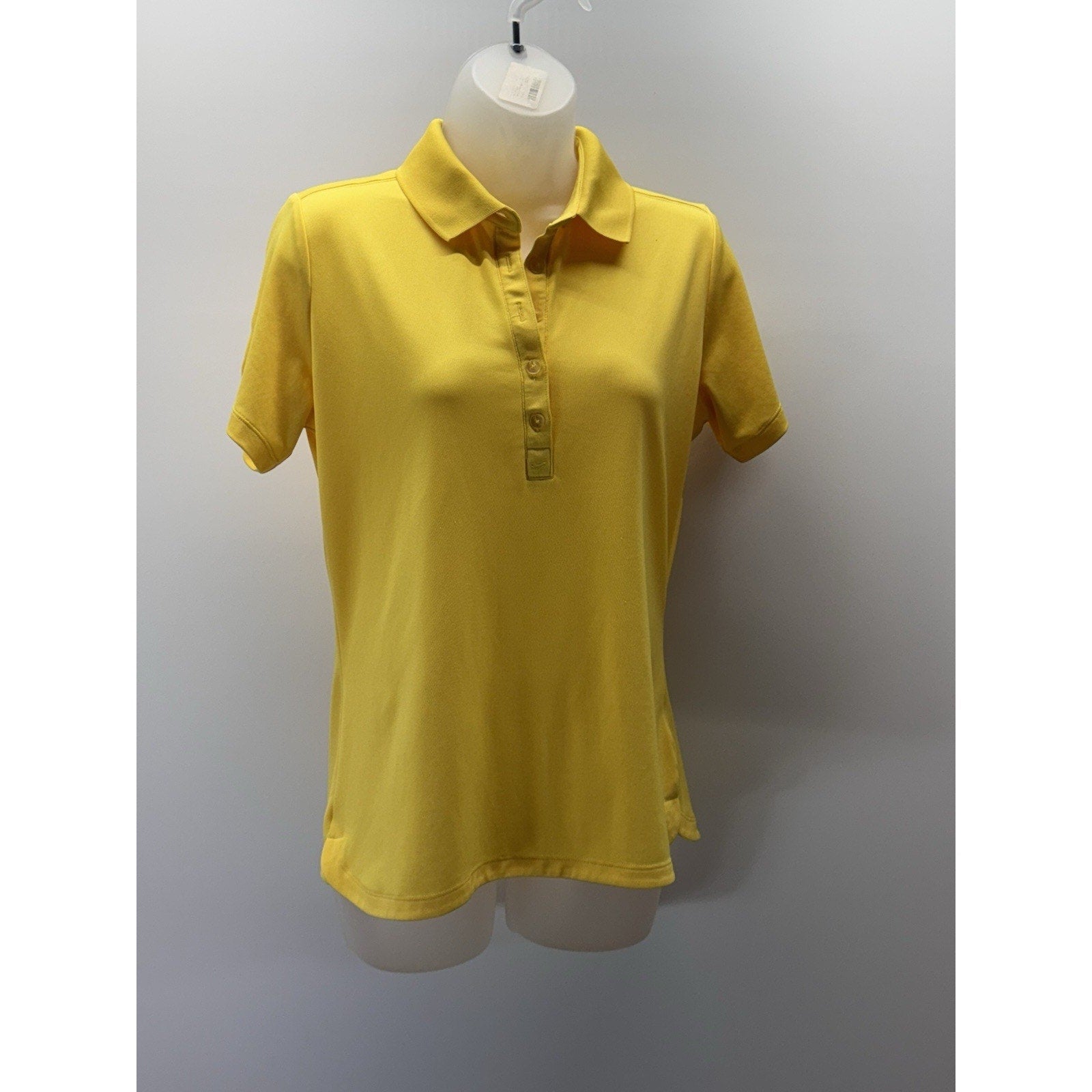 Nike Golf Dri Fit Tour Performance Yellow Polo Sunset Hills Women’s Size Medium